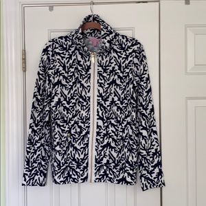 Lilly Pulitzer navy and white jacket M